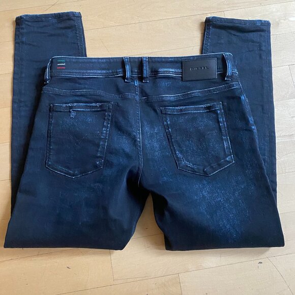 Diesel mens jeans "Sleenker" sz 33 button fly slim skinny distressed - Picture 7 of 8